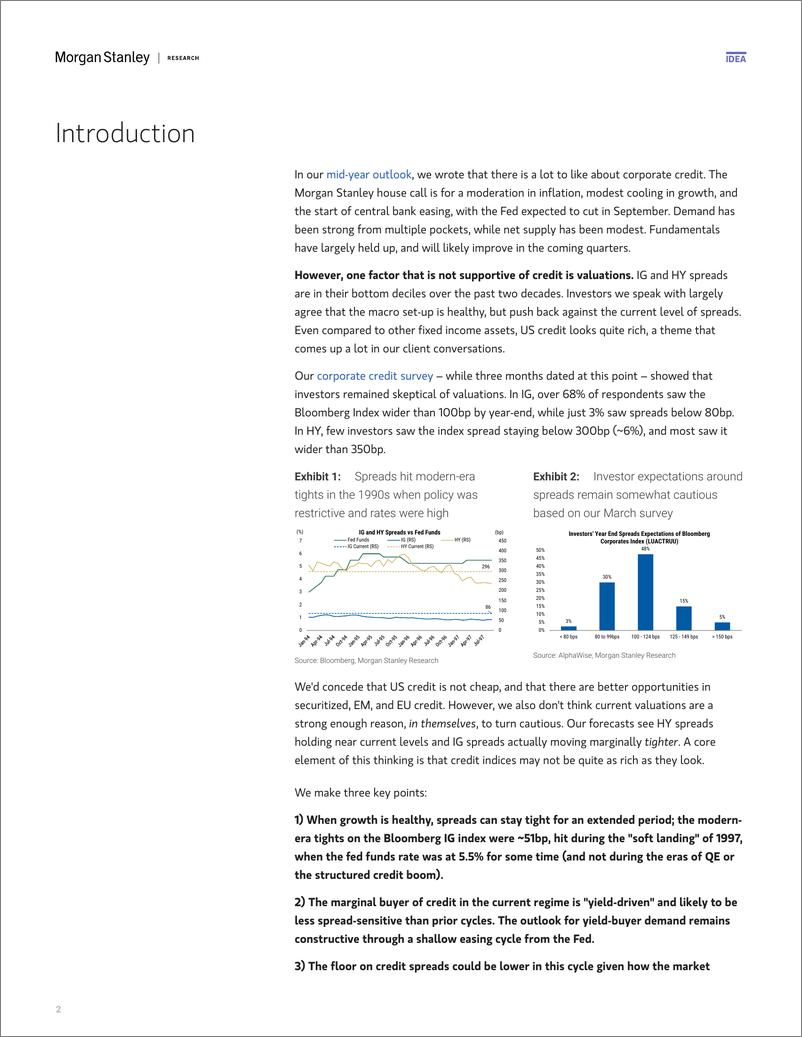 《Morgan Stanley Fixed-US Credit Strategy Less Rich than You Think-109118253》 - 第2页预览图