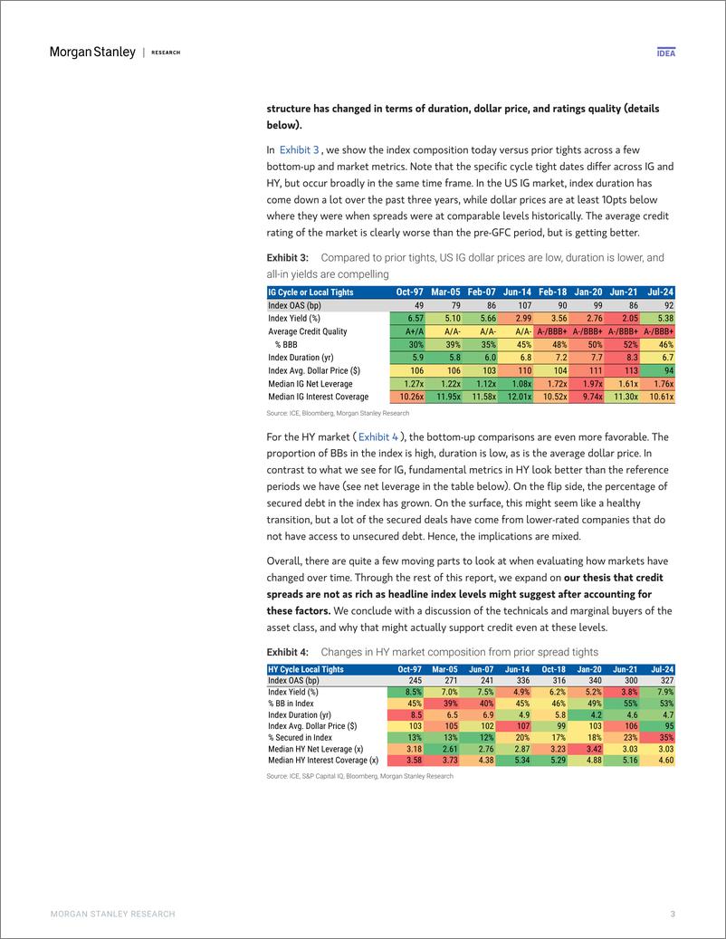 《Morgan Stanley Fixed-US Credit Strategy Less Rich than You Think-109118253》 - 第3页预览图