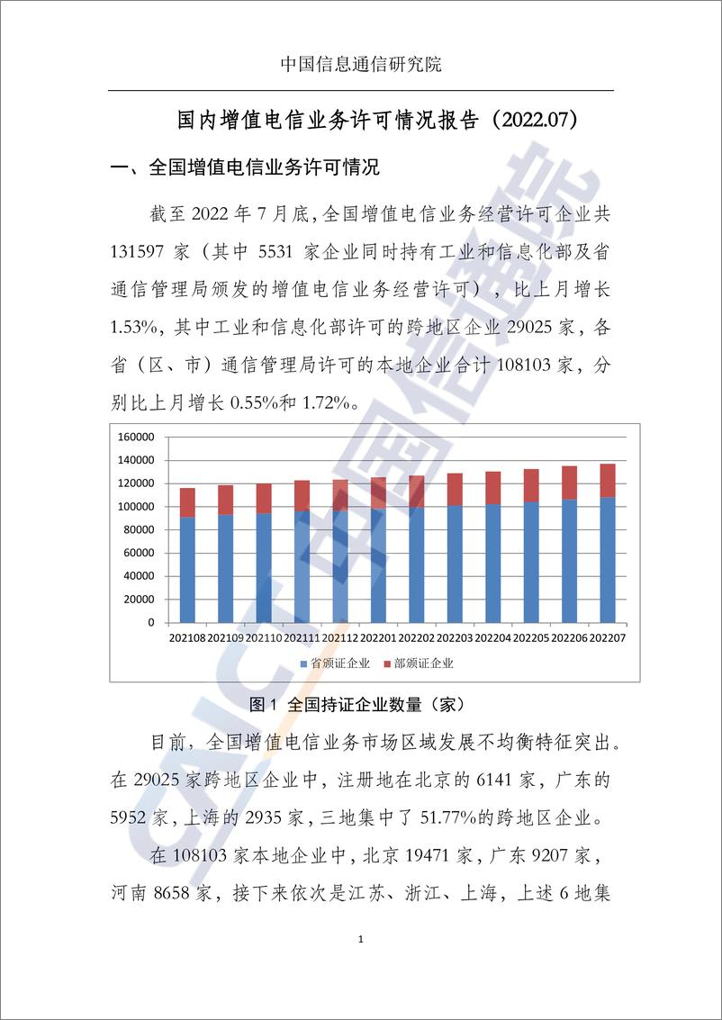 《国内增值电信业务许可情况报告（2022-WN9》 - 第2页预览图