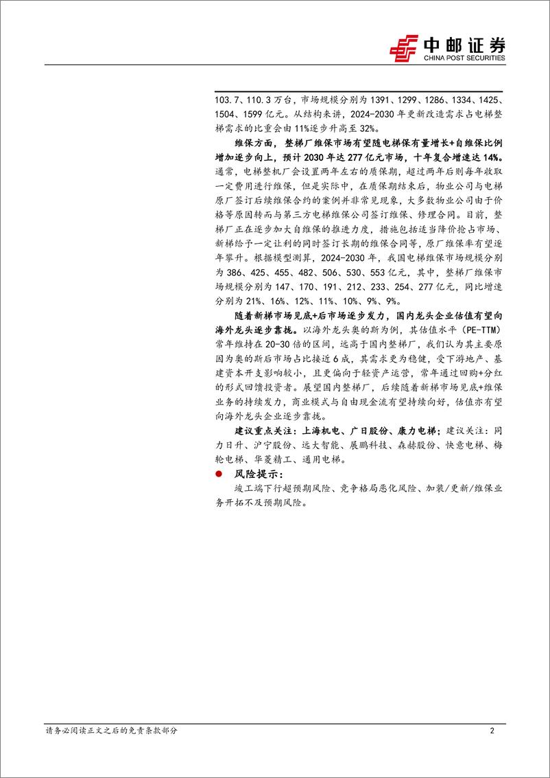 《电梯行业专题：基本面有望走稳，国产崛起正当时-241027-中邮证券-19页》 - 第2页预览图