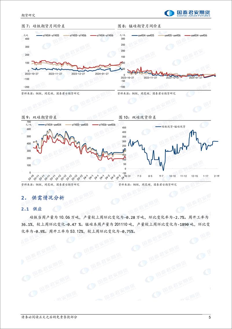 《硅铁：库存边际累积，顶部承压 锰硅：需求仍有观望，低位震荡-20240225-国泰期货-10页》 - 第5页预览图