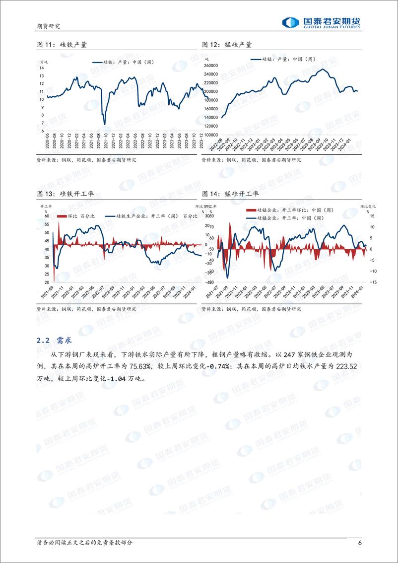 《硅铁：库存边际累积，顶部承压 锰硅：需求仍有观望，低位震荡-20240225-国泰期货-10页》 - 第6页预览图