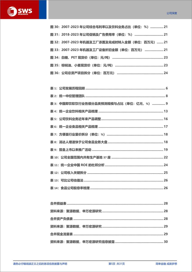 《统一企业中国(00220.HK)市场领先食饮制造商，外延渠道布局，内拓产品升级-240627-申万宏源-31页》 - 第5页预览图