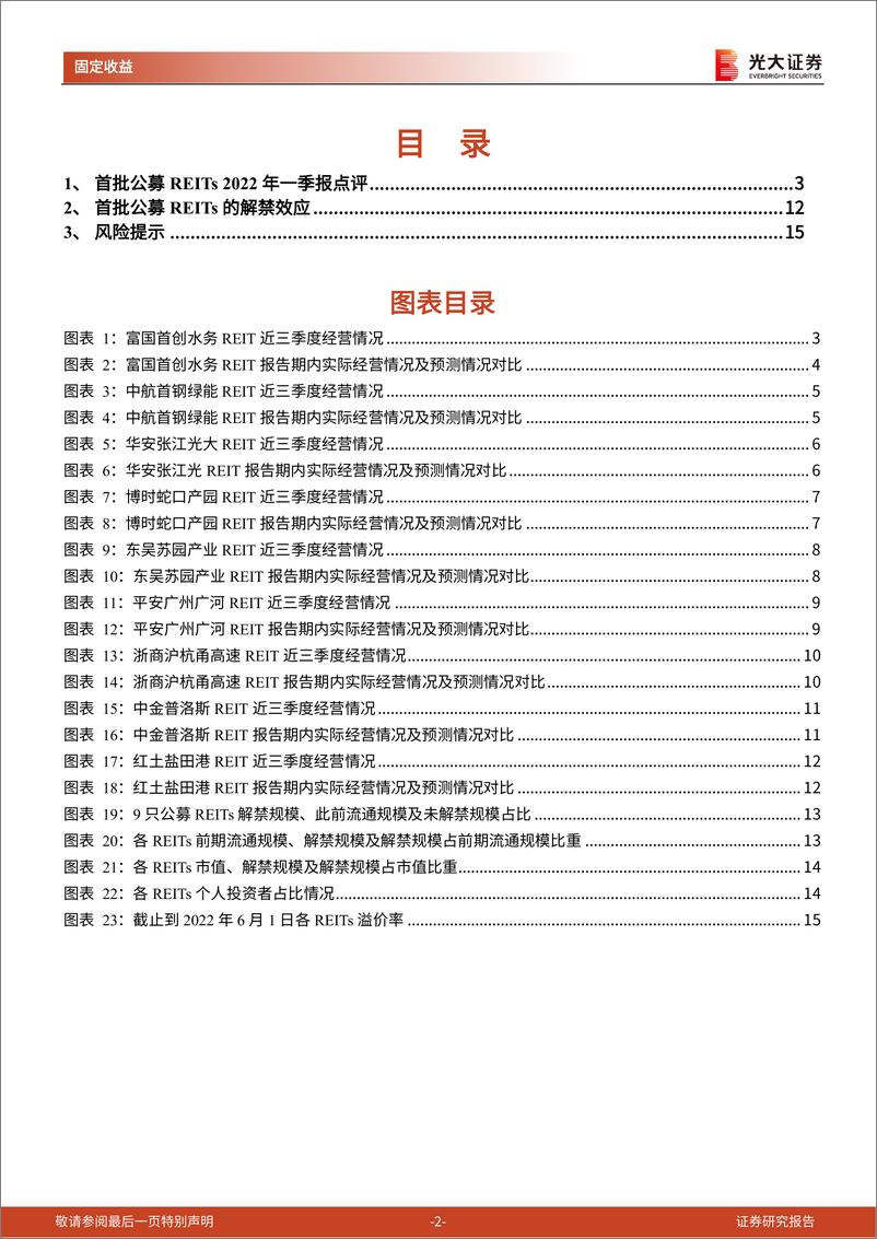 《REITs专题研究报告之四：首批公募REITs2022年一季报点评与解禁分析-20220611-光大证券-16页》 - 第3页预览图