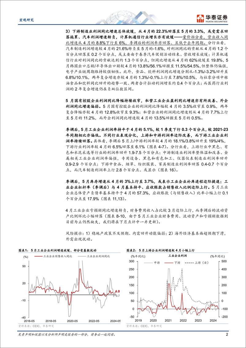 《宏观动态点评：5月工企盈利增速放缓-240627-华泰证券-10页》 - 第2页预览图