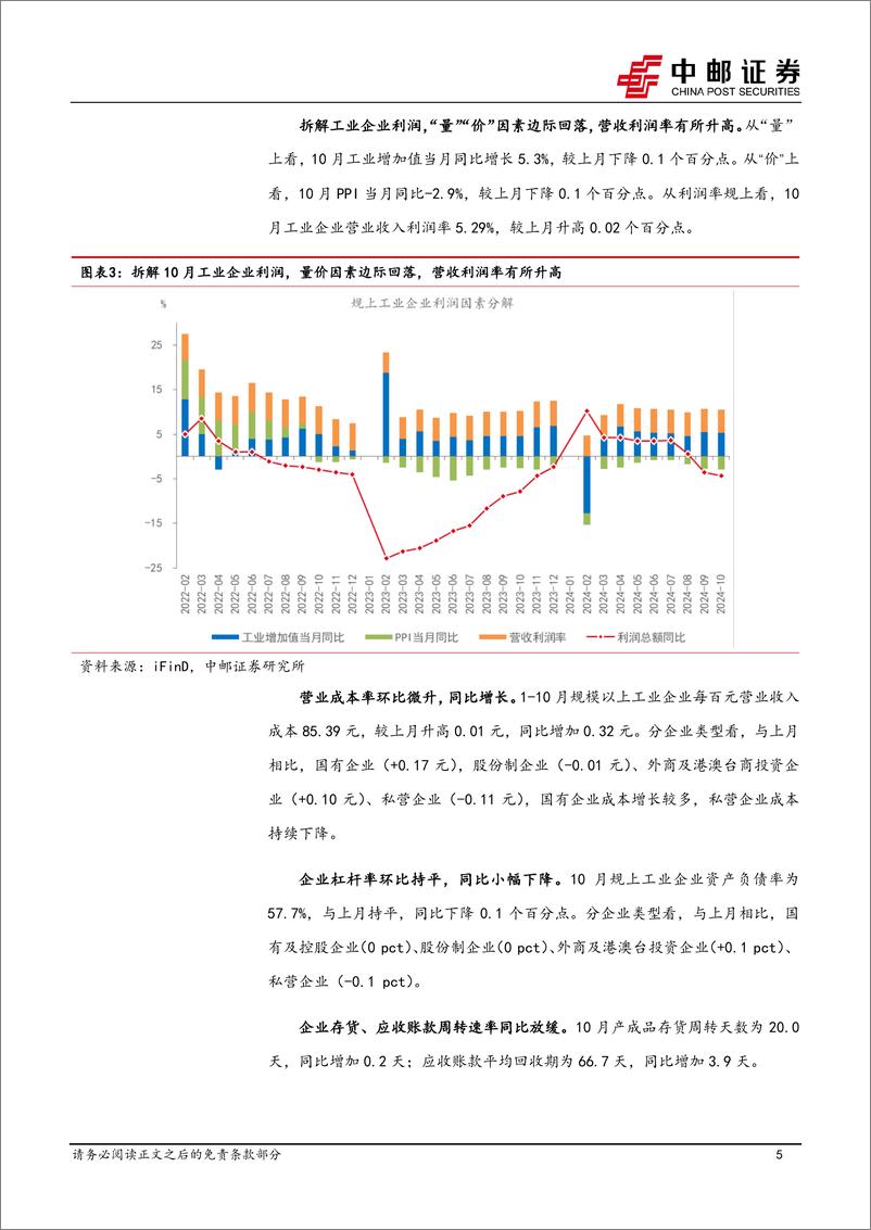 《10月工业企业利润解读：主动去库持续三个月-241127-中邮证券-10页》 - 第5页预览图