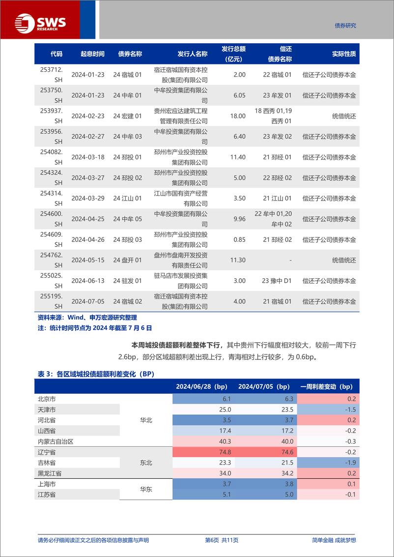 《信用与产品-2024YH1新增发债城投观察：私募发行为主，多用于关联平台借新还旧-240707-申万宏源-11页》 - 第6页预览图