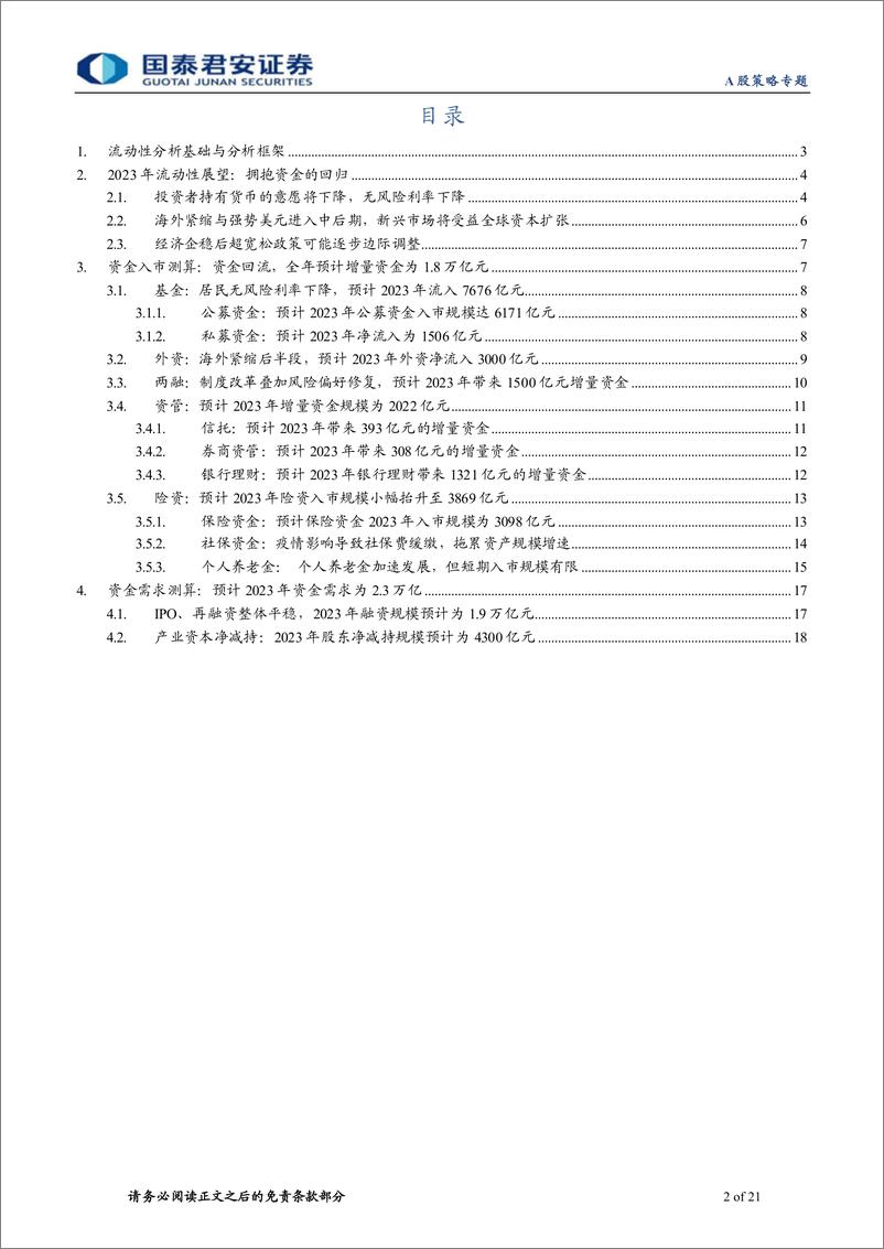 《2023年度锐析与展望专题系列三：流动性展望，重回增量博弈》 - 第2页预览图