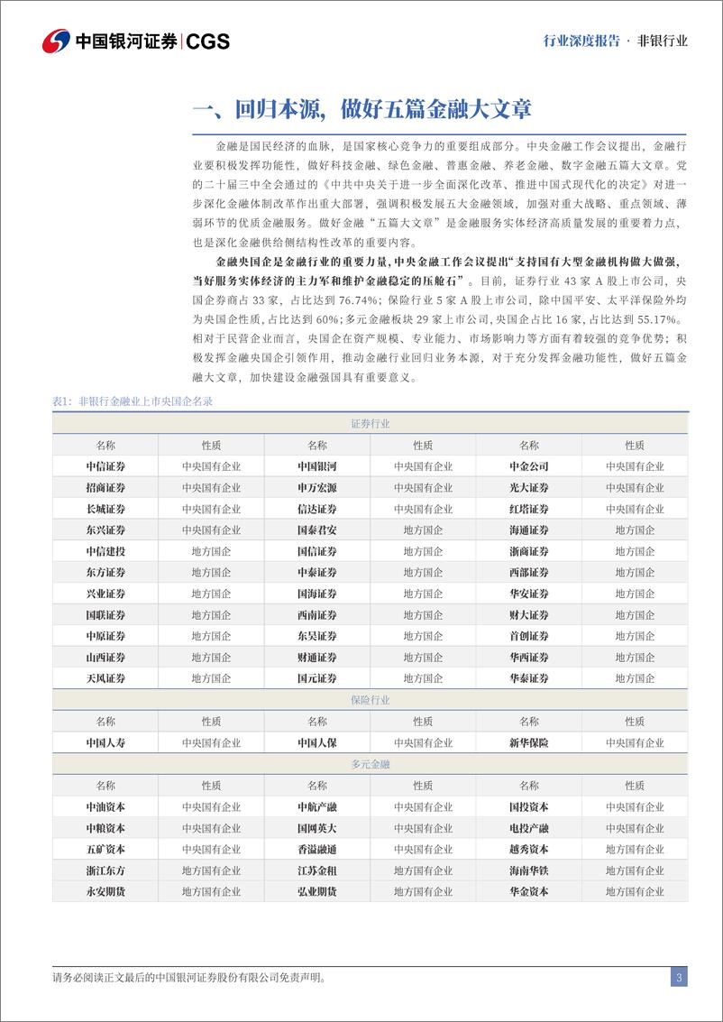 《非银行业央国企引领专题研究：发挥央国企引领作用，助力金融强国建设-241120-银河证券-21页》 - 第3页预览图