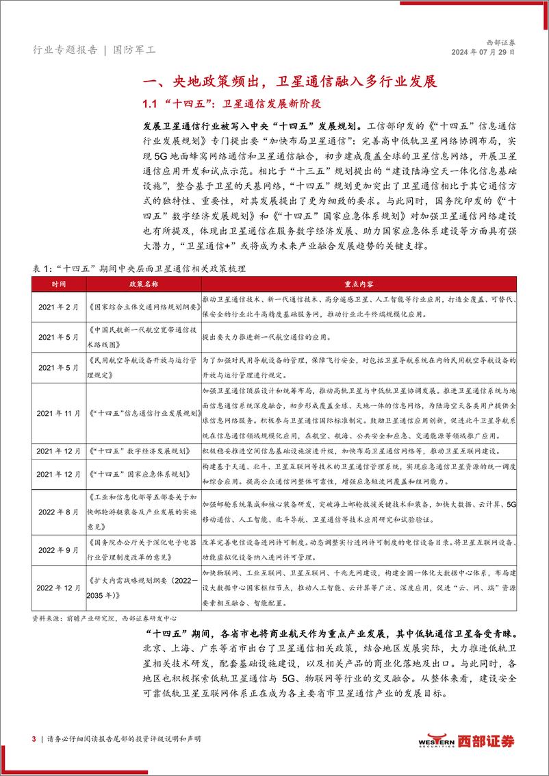 《国防军工行业商业航天专题报告：星空仰望，多边应用开启商业航天新纪元-240729-西部证券-14页》 - 第3页预览图