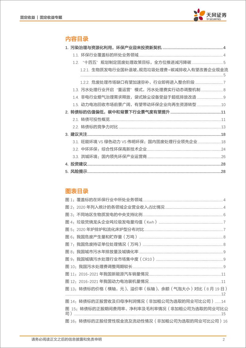 《固定收益专题：环保行业转债标的盘点-20220823-天风证券-29页》 - 第3页预览图