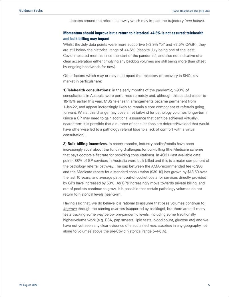 《Sonic Healthcare Ltd. (SHL.AX Outpeforming peers in a volatile industry but asymmetric downside risk from here; Downgrade t...》 - 第6页预览图