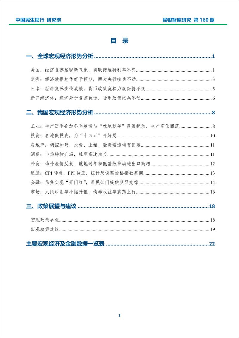 民银智库-2021年2月宏观经济形势分析报告（《民银智库研究》2021年第4期，总第160期）-2021.2-24页 - 第2页预览图