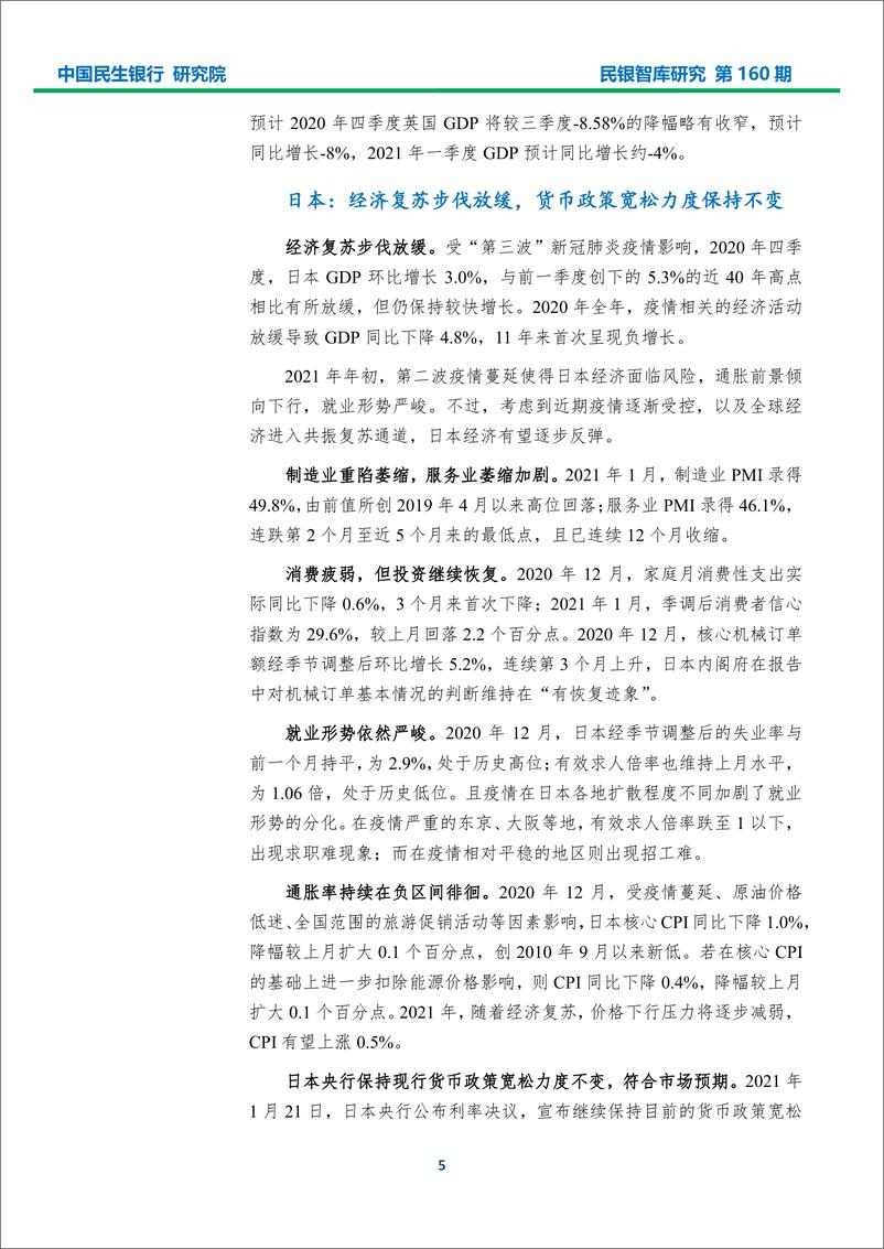 民银智库-2021年2月宏观经济形势分析报告（《民银智库研究》2021年第4期，总第160期）-2021.2-24页 - 第7页预览图