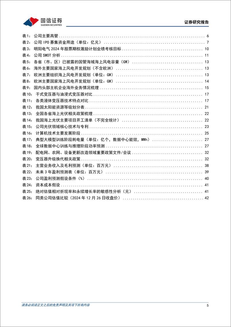 《明阳电气(301291)变压器头部企业，海外与海上打开远期空间-241229-国信证券-47页》 - 第5页预览图