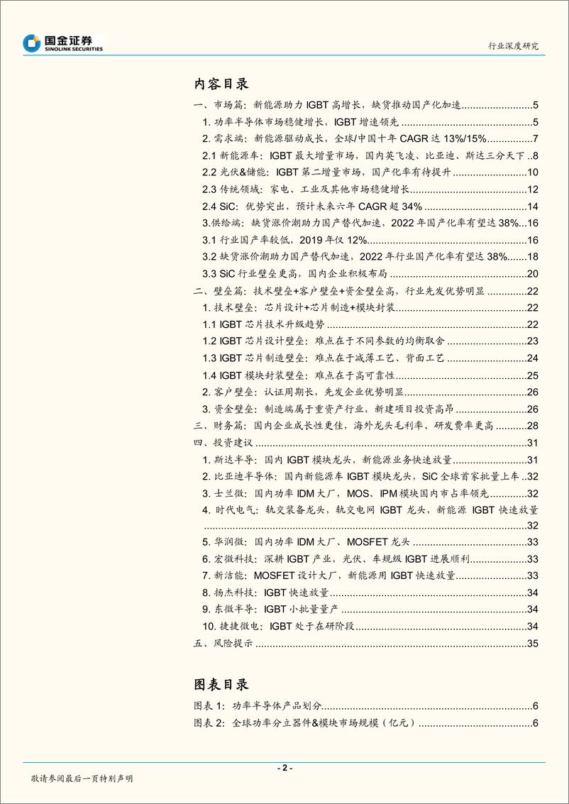 《电子行业：IGBT，新能源驱动成长，国产化率加速攀升-20220512-国金证券-37页》 - 第3页预览图