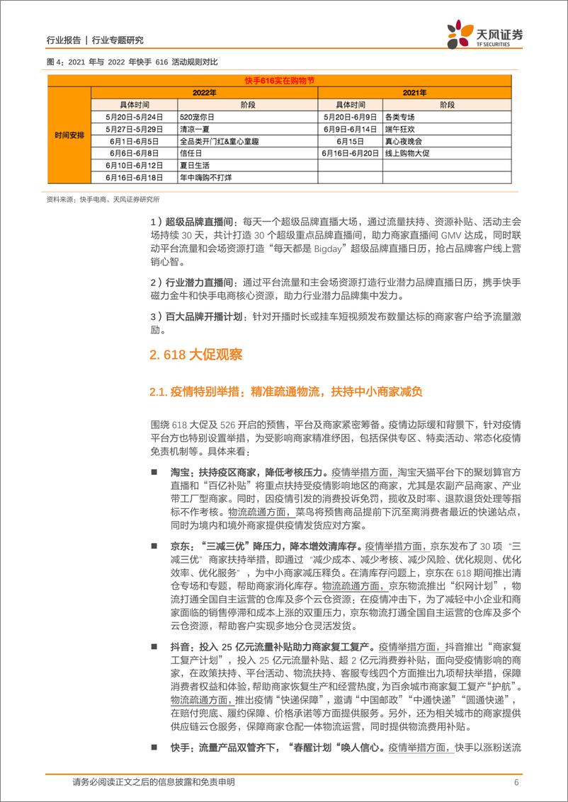 《商贸零售行业618大促观察：平台规则由繁向简，优惠力度进一步加大，关注细分品类品牌增长及优质美妆国货资产-20220525-天风证券-28页》 - 第7页预览图