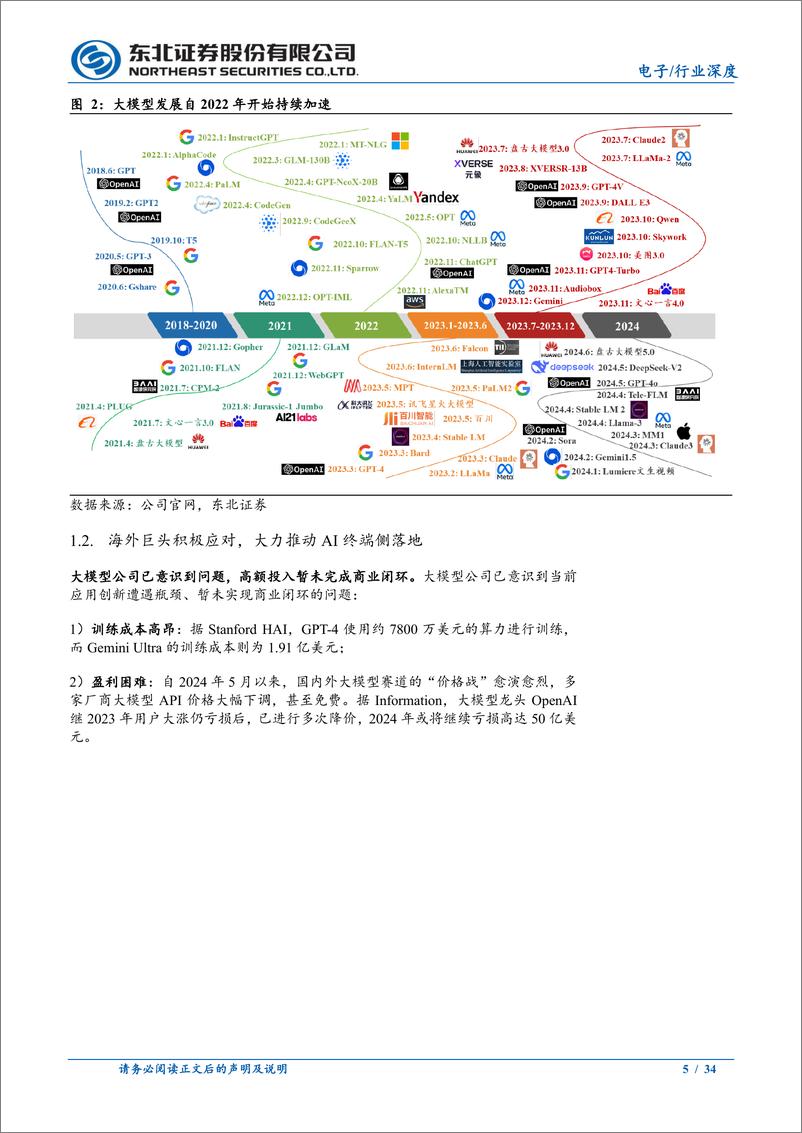 《电子行业AI手机深度报告：端侧AI创新拐点已至，看好苹果链景气上行-240807-东北证券-34页》 - 第5页预览图