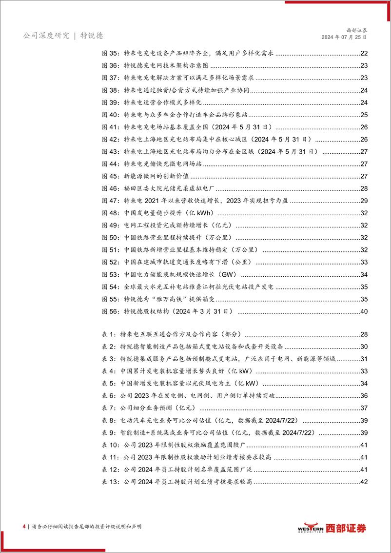 《特锐德(300001)首次覆盖报告：传统电力设备业务量利双升，充电网业务迎盈利拐点-240725-西部证券-44页》 - 第4页预览图