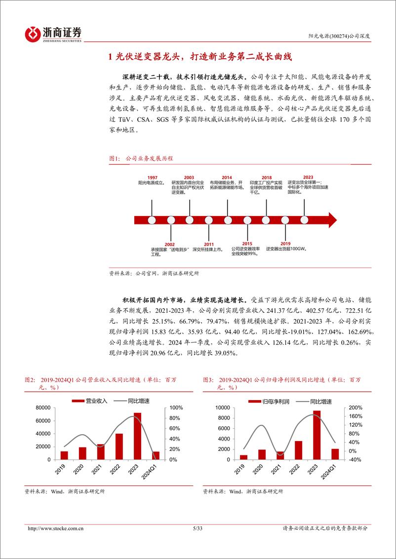 《阳光电源(300274)深度报告：光储龙头向“阳”而生，技术引领携“光”同行-240724-浙商证券-33页》 - 第5页预览图