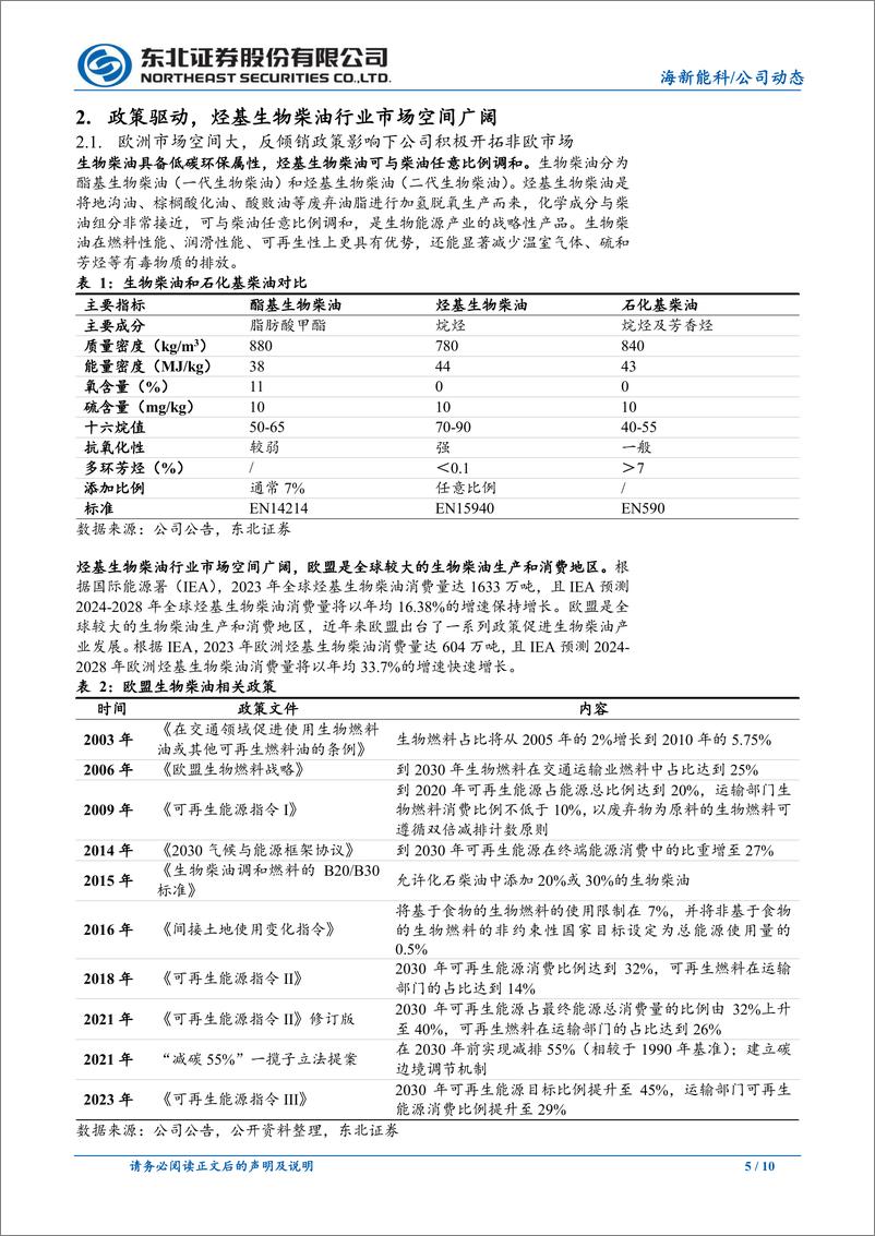 《海新能科(300072)生物能源先行企业，生物航煤打开新增长空间-241027-东北证券-10页》 - 第5页预览图