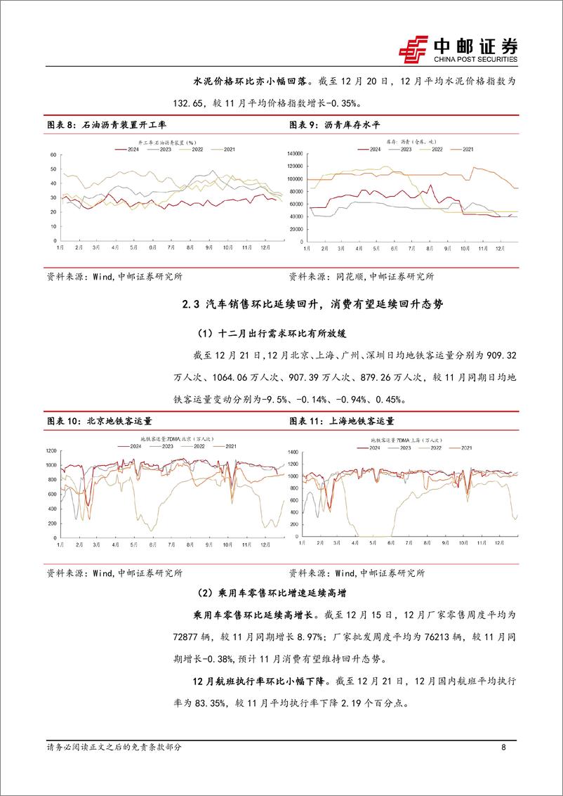 《宏观研究：12月高频数据保持稳定，年末经济平稳修复-241222-中邮证券-31页》 - 第8页预览图