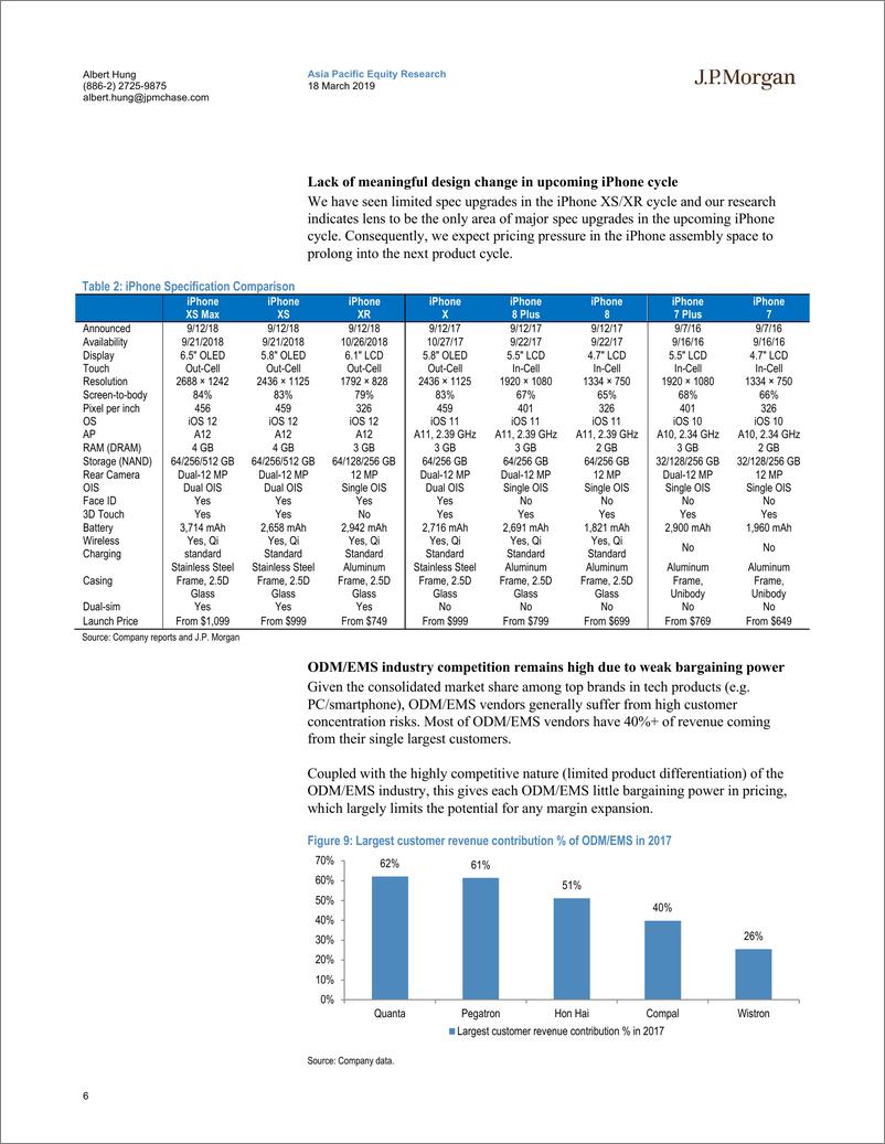 《J.P. 摩根-亚太地区-科技行业-台湾ODM与EMS：谨慎看待-2019.3.18-46页》 - 第7页预览图