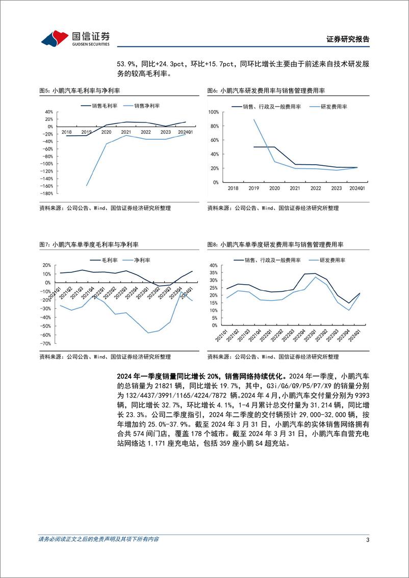 《小鹏汽车-W(09868.HK)一季度毛利率环比提升，期待智能化软件和新产品周期迭代-240531-国信证券-10页》 - 第3页预览图