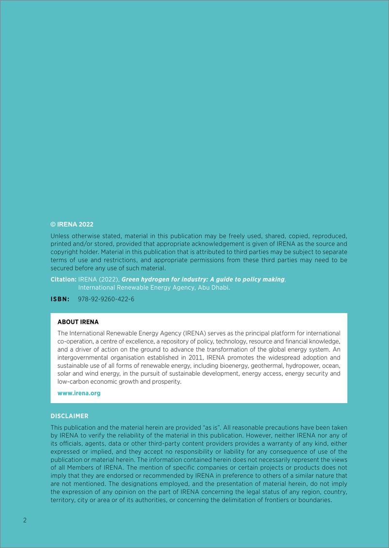 《irena-工业用绿色氢气：政策制定指南（英）-2022.3-68页》 - 第3页预览图