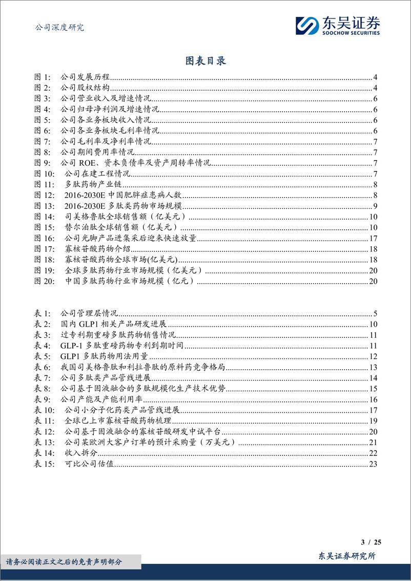 《诺泰生物(688076)深度布局多肽领域，借GLP-1浪潮迎来收获期-240905-东吴证券-25页》 - 第3页预览图