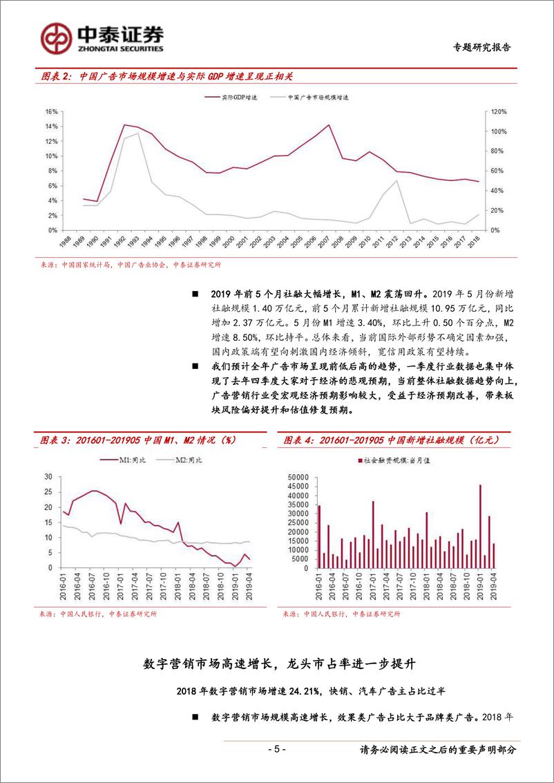 《传媒行业：关注业绩高增的低估值数字营销龙头公司-20190626-中泰证券-13页》 - 第6页预览图