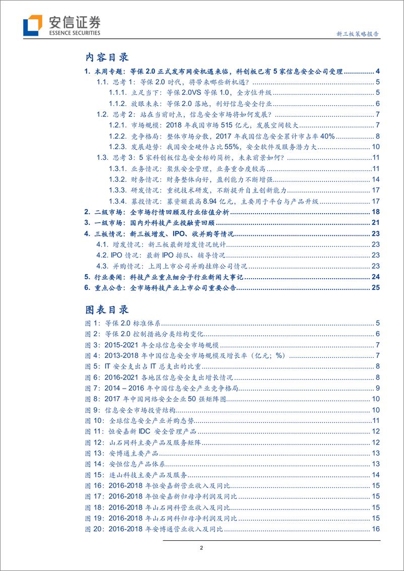 《全市场科技产业策略报告第十八期：等保2.0正式发布网安机遇来临，科创板已有5家信息安全公司受理-20190519-安信证券-28页》 - 第3页预览图