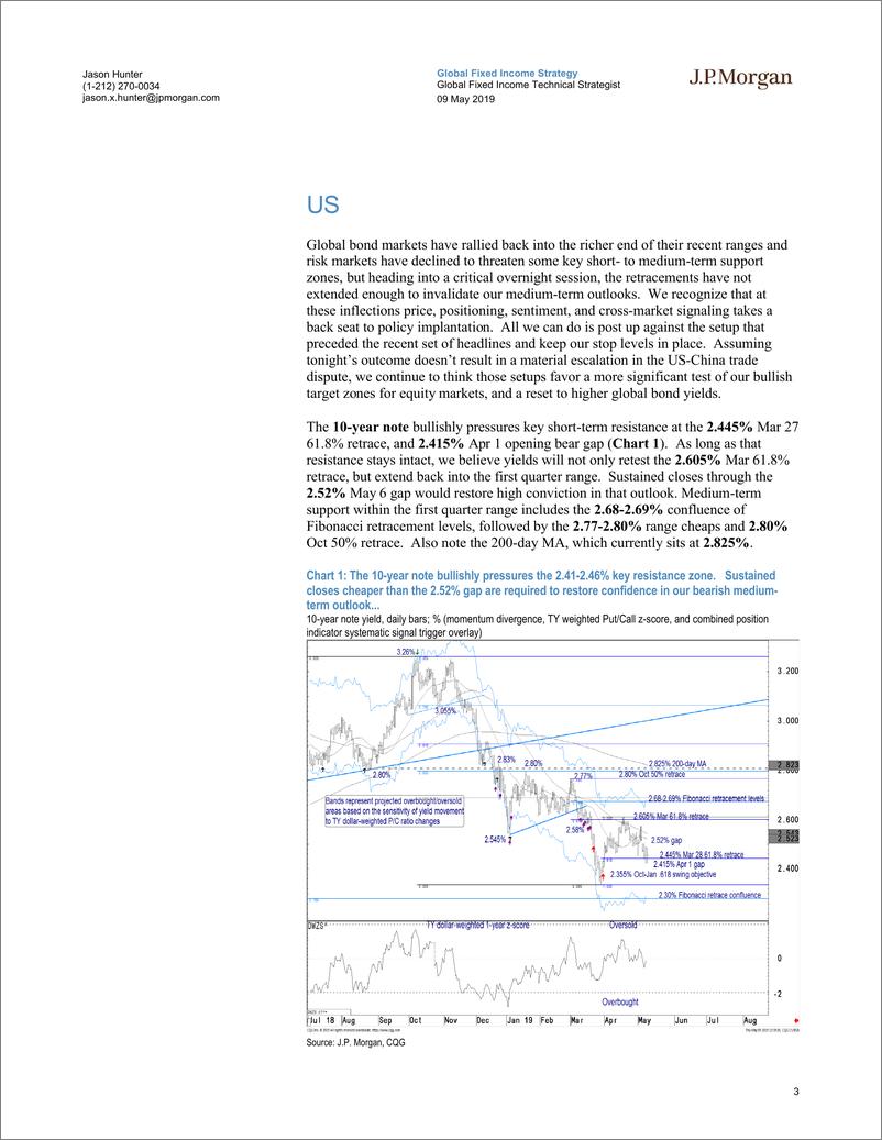 《J.P. 摩根-全球-投资策略-全球固定收益技术策略：美国国债市场的疲软对关键阻力位构成了压力-2019.5.9-21页》 - 第4页预览图