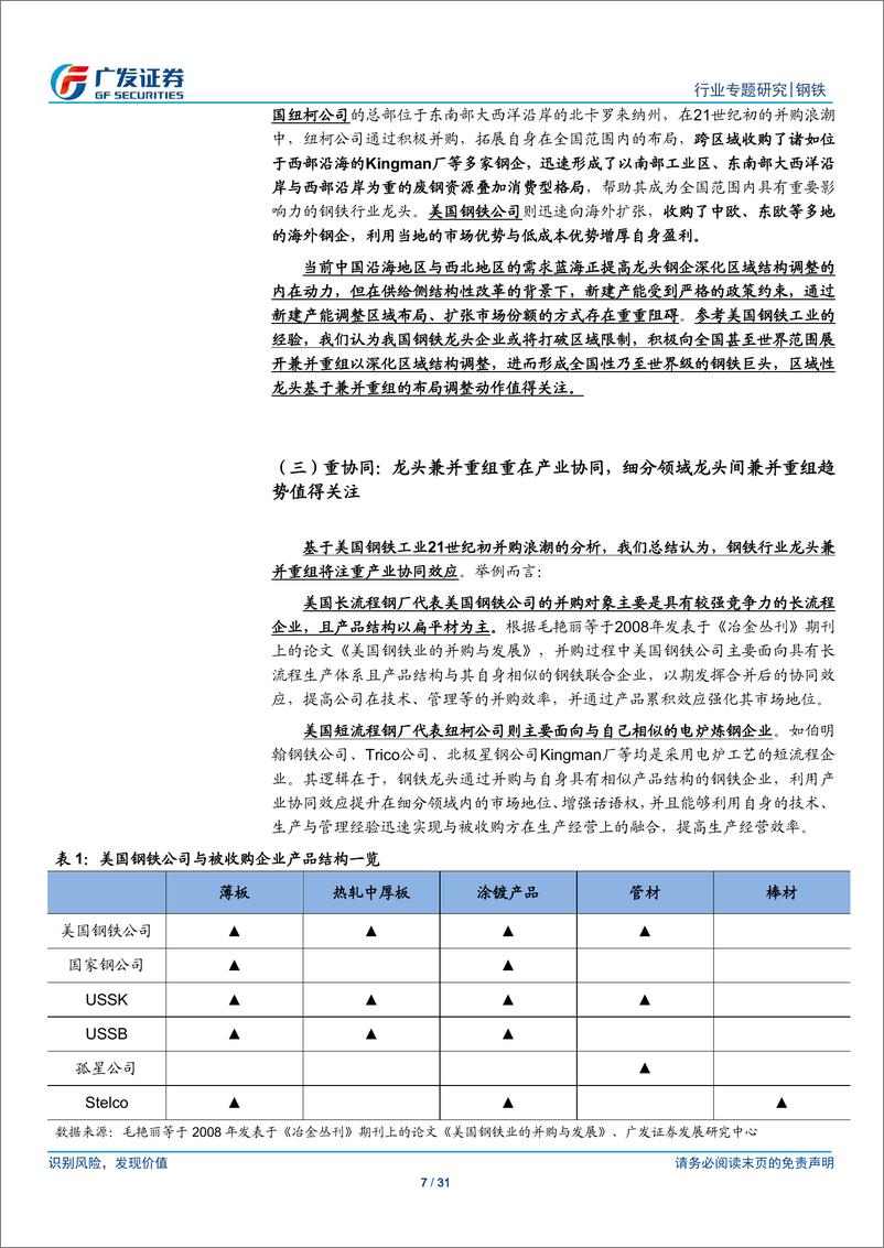 《钢铁行业钢铁兼并重组之路径：内扩张、产业链延伸、跨行业布局，竞争力提升取之有“道”-20190111-广发证券-31页》 - 第8页预览图