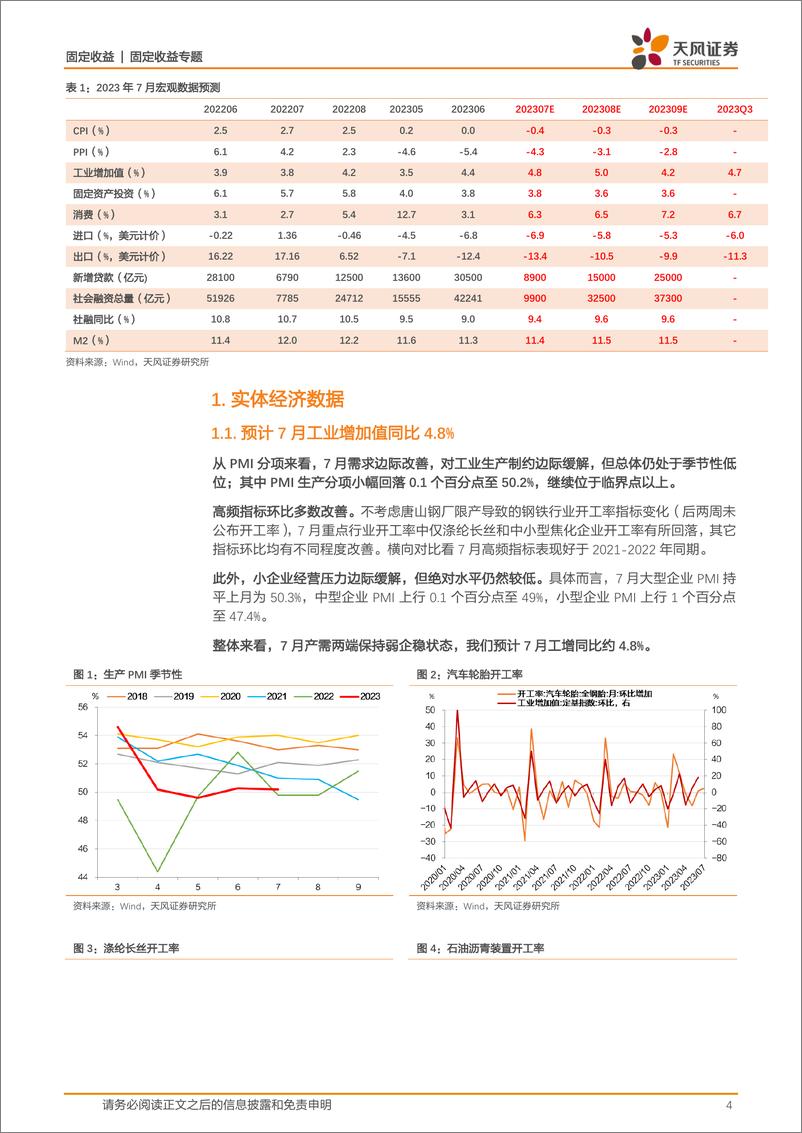 《固收数据预测专题：7月宏观数据怎么看？-20230802-天风证券-20页》 - 第5页预览图