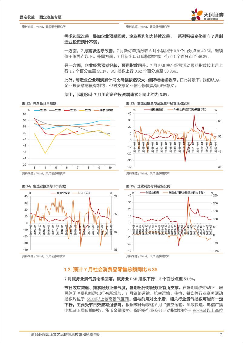 《固收数据预测专题：7月宏观数据怎么看？-20230802-天风证券-20页》 - 第8页预览图