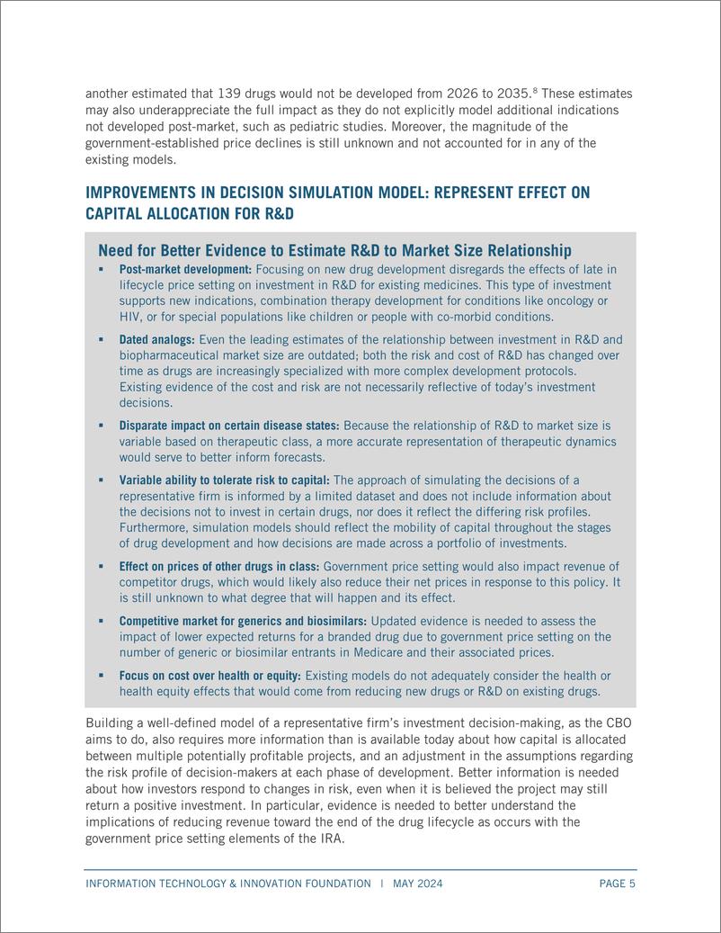 《ITIF-生物制药研发投资与预期收益的关系：改进政策证据（英）-2024.5-8页》 - 第5页预览图