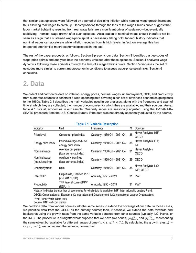 《IMF-工资价格螺旋：历史证据是什么？（英）-2022.11-29页》 - 第8页预览图