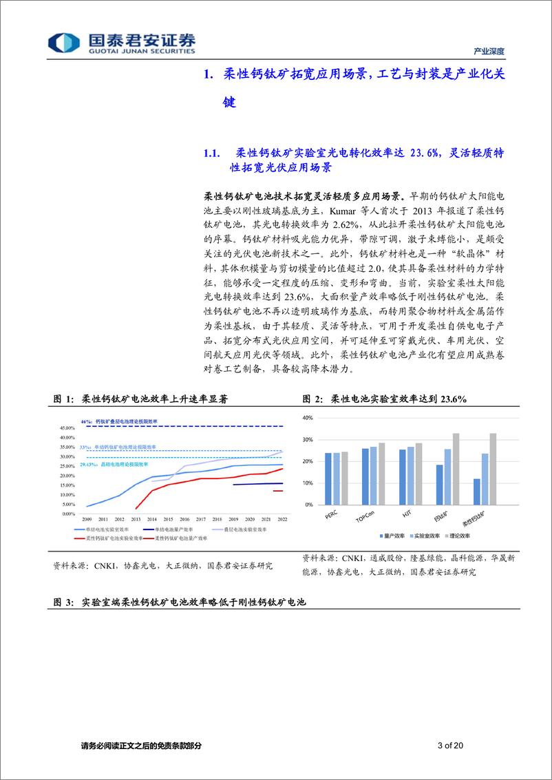 《产业深度01期：钙钛矿电池产业链深度报告（五），柔性钙钛矿价值初显，轻质化便携性应用可期-20230815-国泰君安-20页》 - 第4页预览图