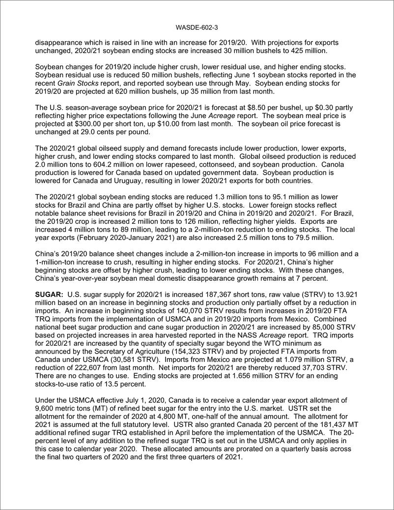 《美国农业部-全球-农业行业-世界农业供需预测-20200710-40页》 - 第3页预览图