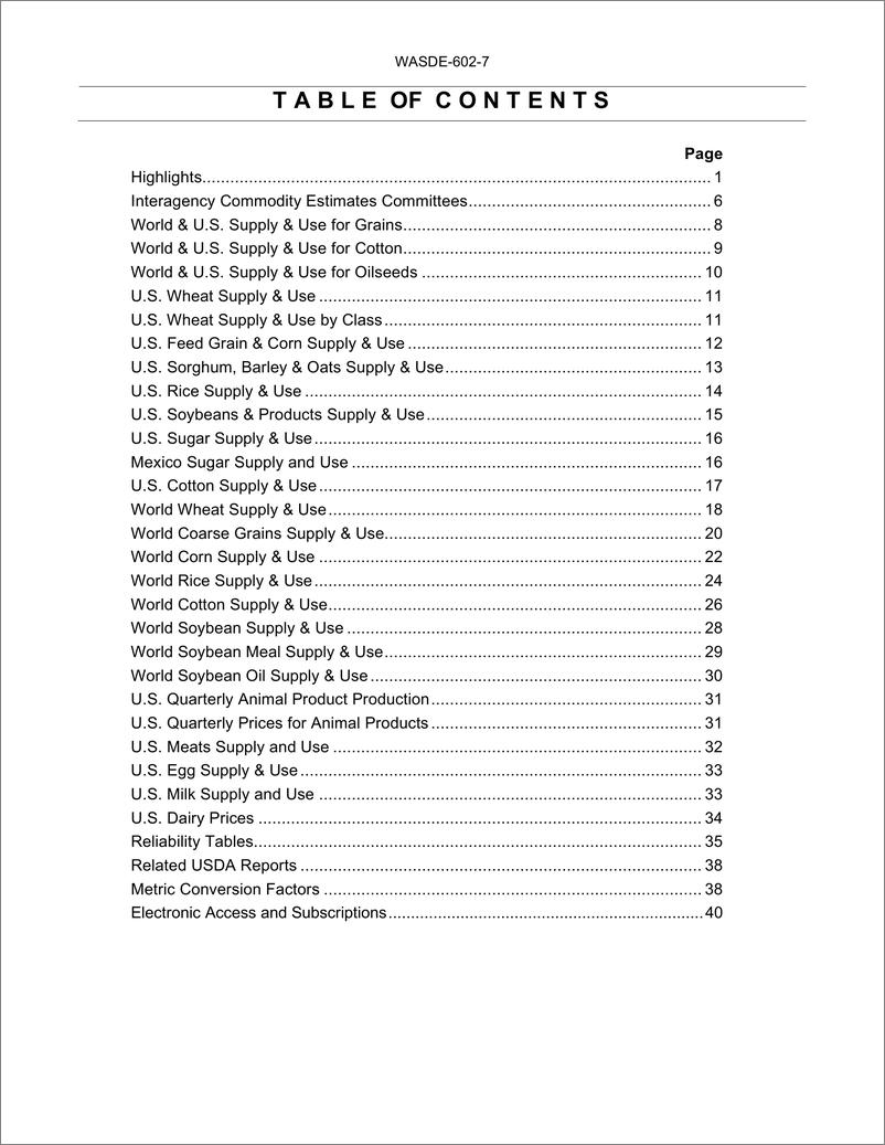 《美国农业部-全球-农业行业-世界农业供需预测-20200710-40页》 - 第7页预览图