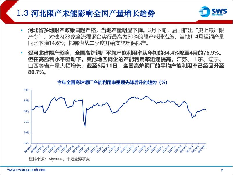 《2021年下半年钢铁行业投资策略：高端制造业需求提升板材和特钢景气度-20210622-申万宏源-31页》 - 第7页预览图