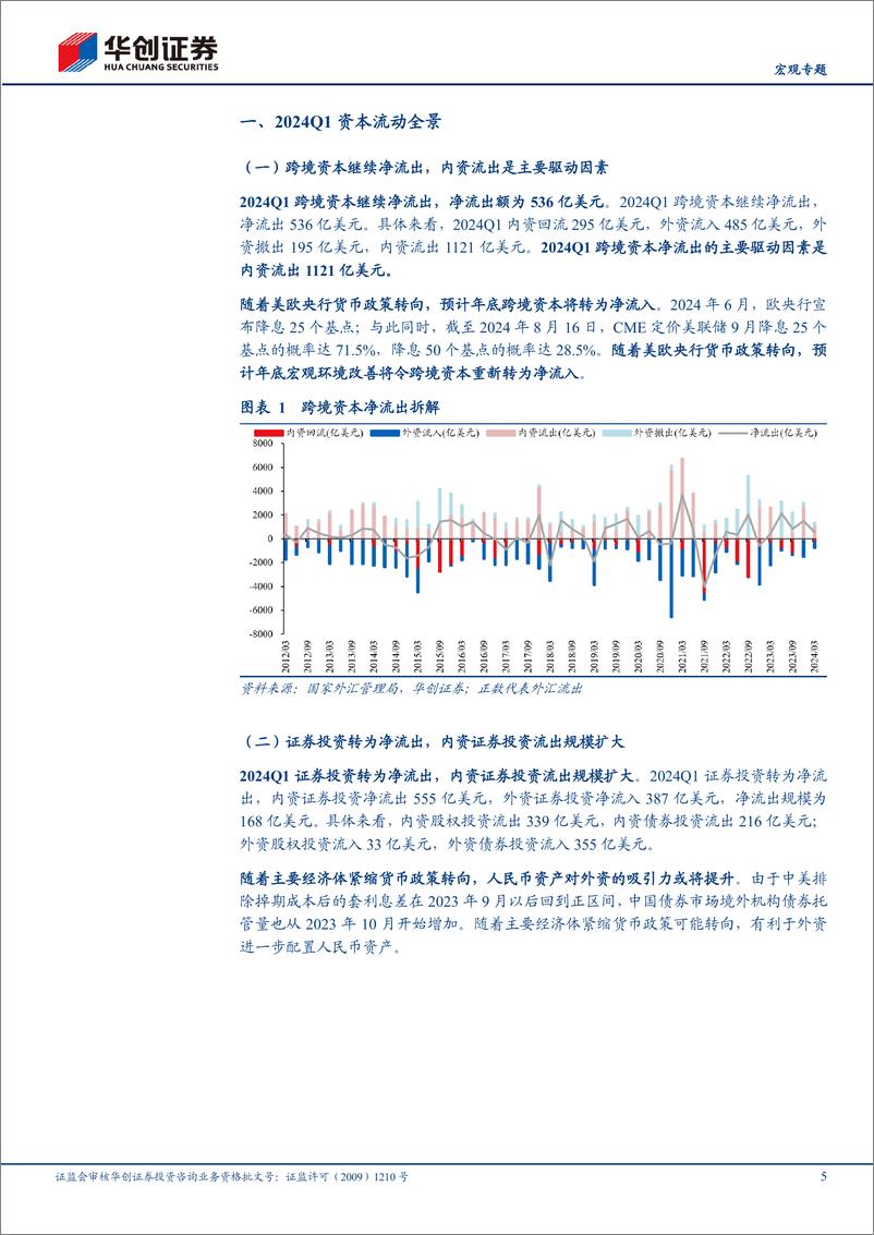 《【宏观专题】2024年Q1跨境资本季度跟踪：跨境资本净流出显著放缓-240822-华创证券-16页》 - 第5页预览图