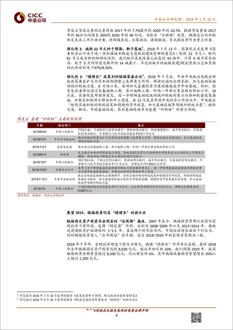 《轨交装备行业2019投资手册：“新基建”投资发力，设备需求确定向上-20190122-中金公司-20页》 - 第6页预览图