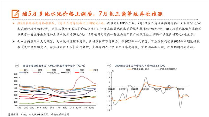 《建材行业洞察系列之一：水泥淡季积极提价，关注供给端变化-240722-平安证券-13页》 - 第3页预览图