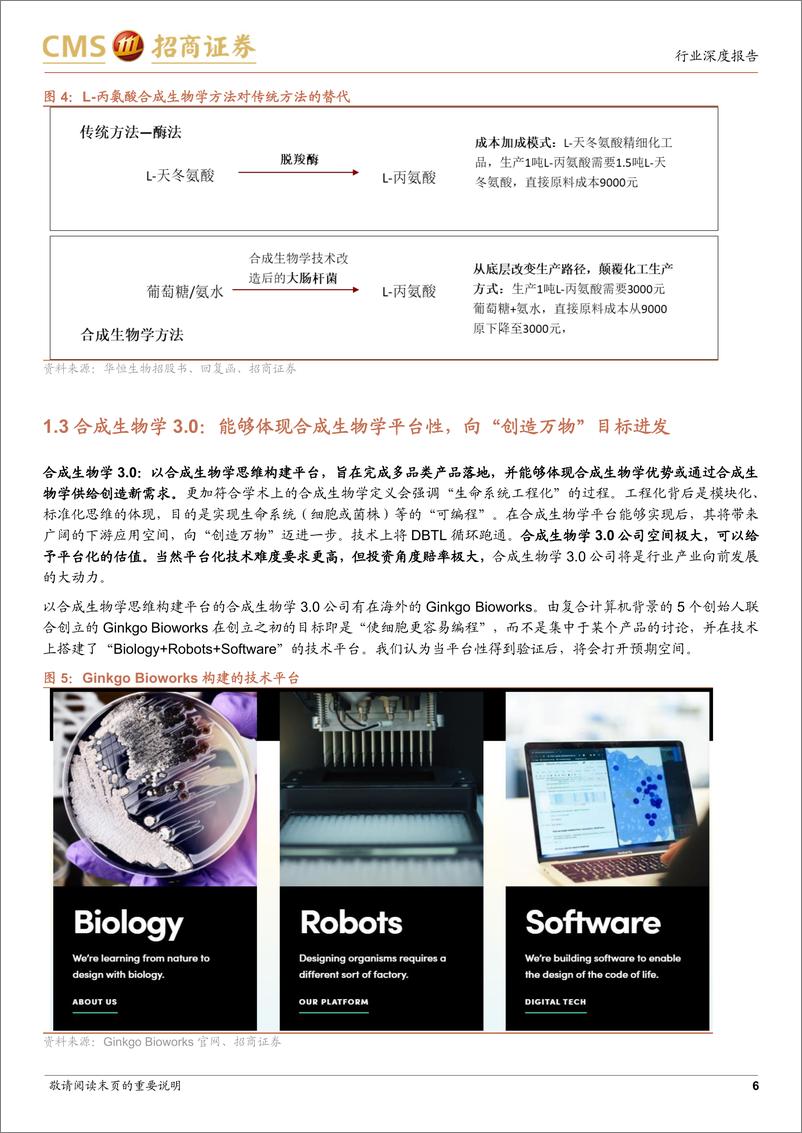 《医药生物行业合成生物学系列报告：合成生物学从1.0到3.0，“创造万物”的实现路径与过程中的投资机会-20220916-招商证券-19页》 - 第7页预览图