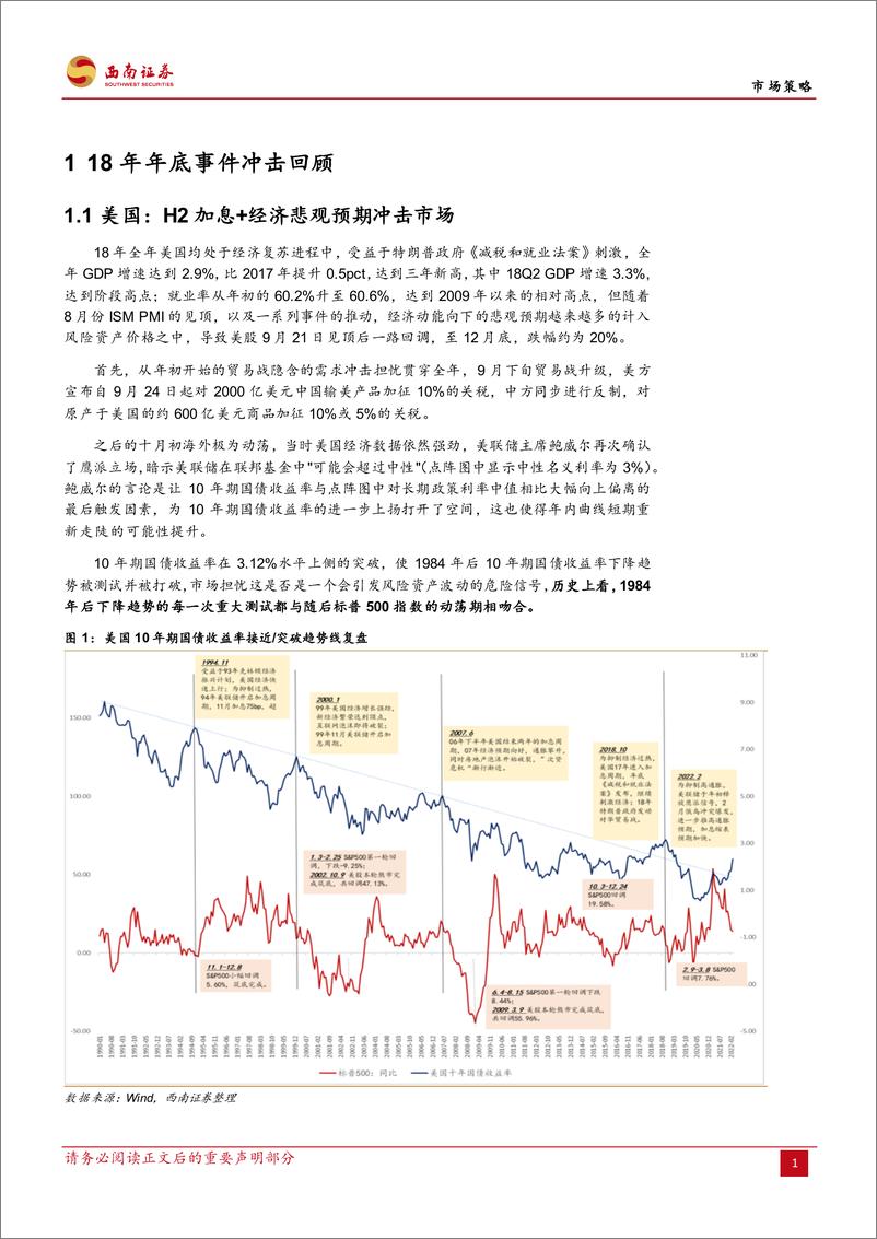 《对比18年底海外市场波动引致的A股最后一跌：海外对经济动能衰减的集中定价会否再次冲击市场？-20220507-西南证券-27页》 - 第6页预览图