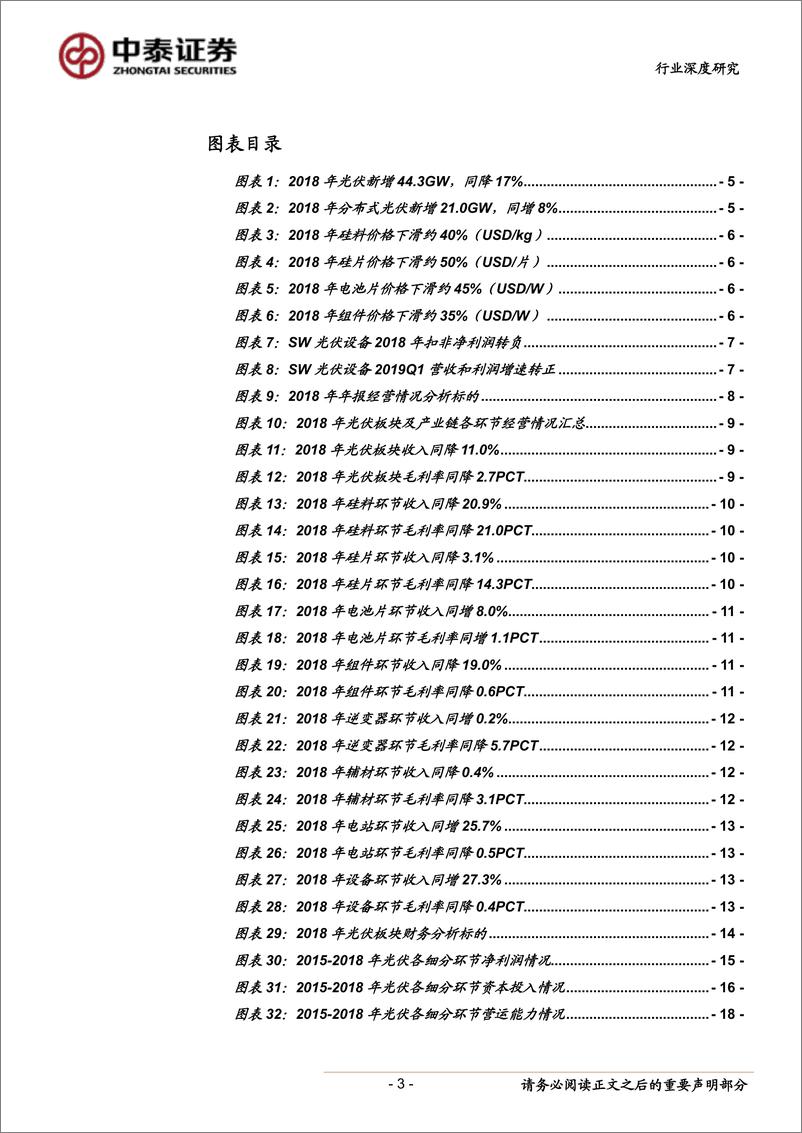 《电气设备行业光伏系列报告之五：2018&2019Q1总结，板块量利开启反转，产业拐点确立-20190506-中泰证券-30页》 - 第4页预览图