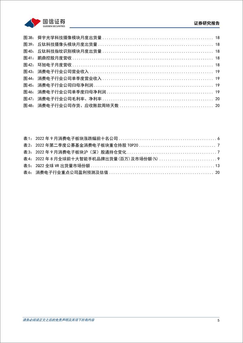 《消费电子行业10月投资策略：聚焦苹果产业链3Q22业绩催化及VR、折叠屏创新趋势-20221012-国信证券-22页》 - 第6页预览图