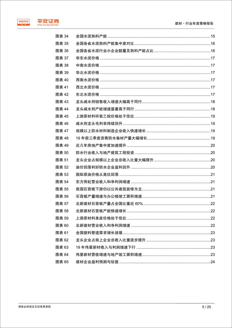 《建材行业2020年度策略报告：供给侧改革持续推进，建材龙头强者恒强-20191215-平安证券-25页》 - 第6页预览图